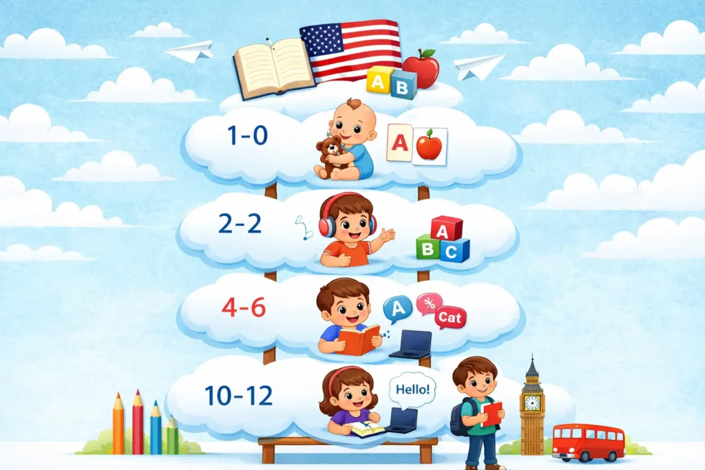 stages of learning english