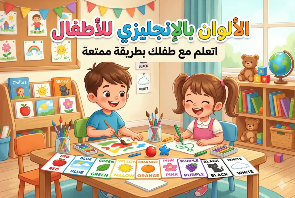الالوان بالانجليزي للاطفال مع النطق