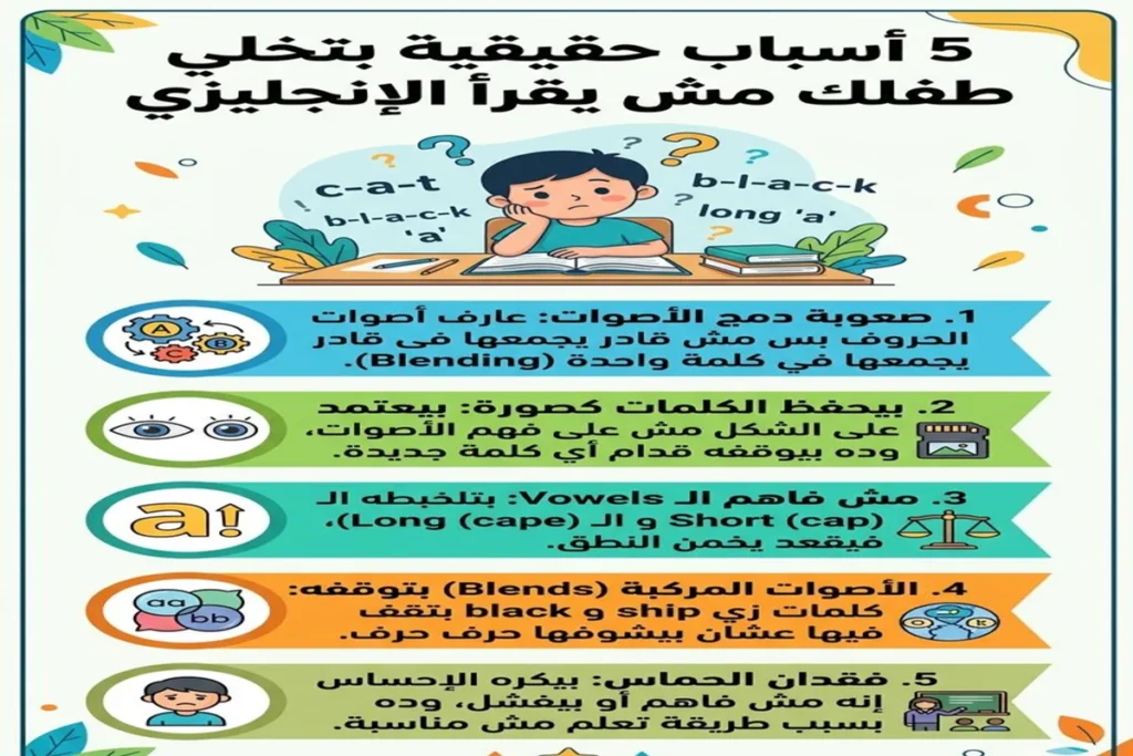 إيه اللي بيخلّي طفلك مش يقرأ الإنجليزي؟ 5 أسباب حقيقية