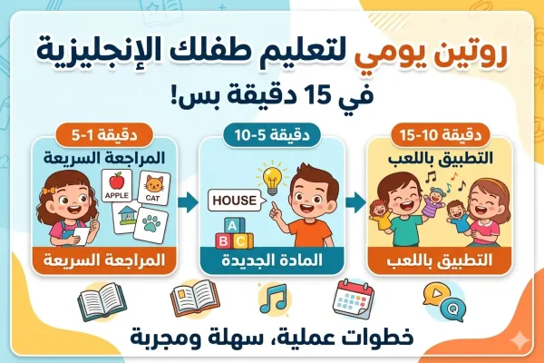 روتين يومي لتعليم طفلك الإنجليزي